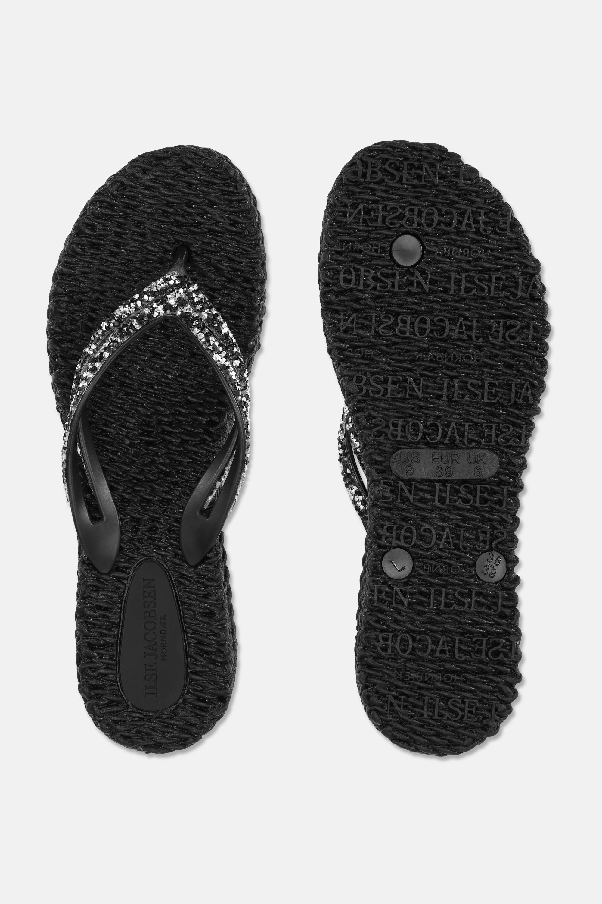 Platform Flip-flops Glittersten - Black